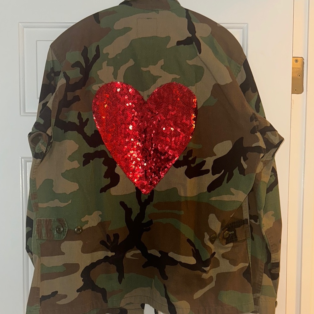 Camouflage Jacket with Unique Patches